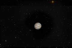Jupiter und seine Monde mit Sterne (Komp.)