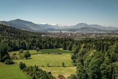 Stadt Zug mit Rigi und Pilatus