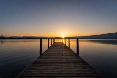Sonnenaufgang am Steg