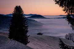 Nebelmeer am morgen