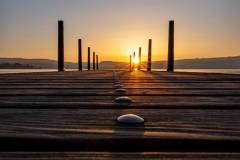 Sonnenstrahlen mit Steg