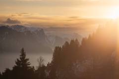 Morgensonne in den Bergen