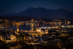 Luzern bei Nacht von oben