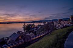 Stadt Zug bei Sonnenuntergang