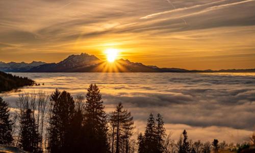 Nebelmeer Sonnenuntergang